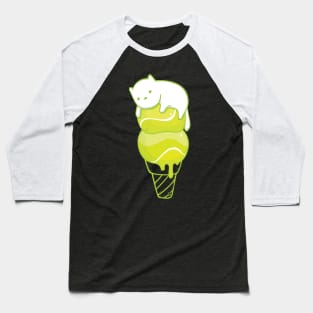 Ice cream Cat Baseball T-Shirt